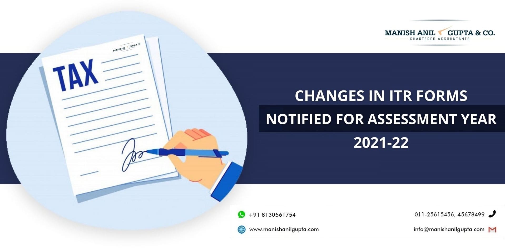 Changes in ITR forms notified for Assessment Year 2021-22